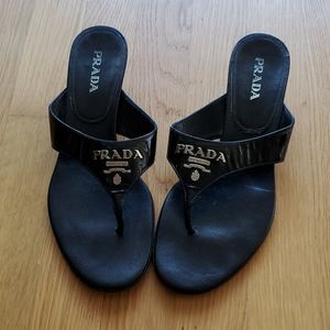 Prada kitten heel sandals